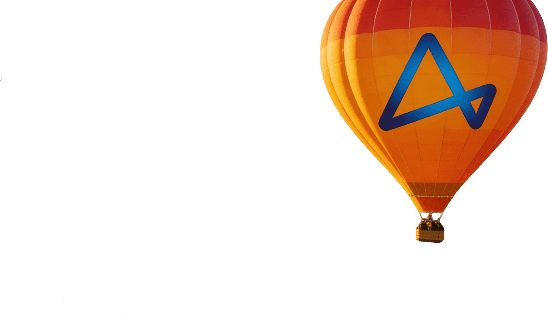 ACI Infotech branded hot air balloon rising